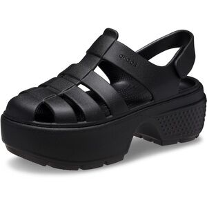 CROCS Black Platform Gladiator Sandals